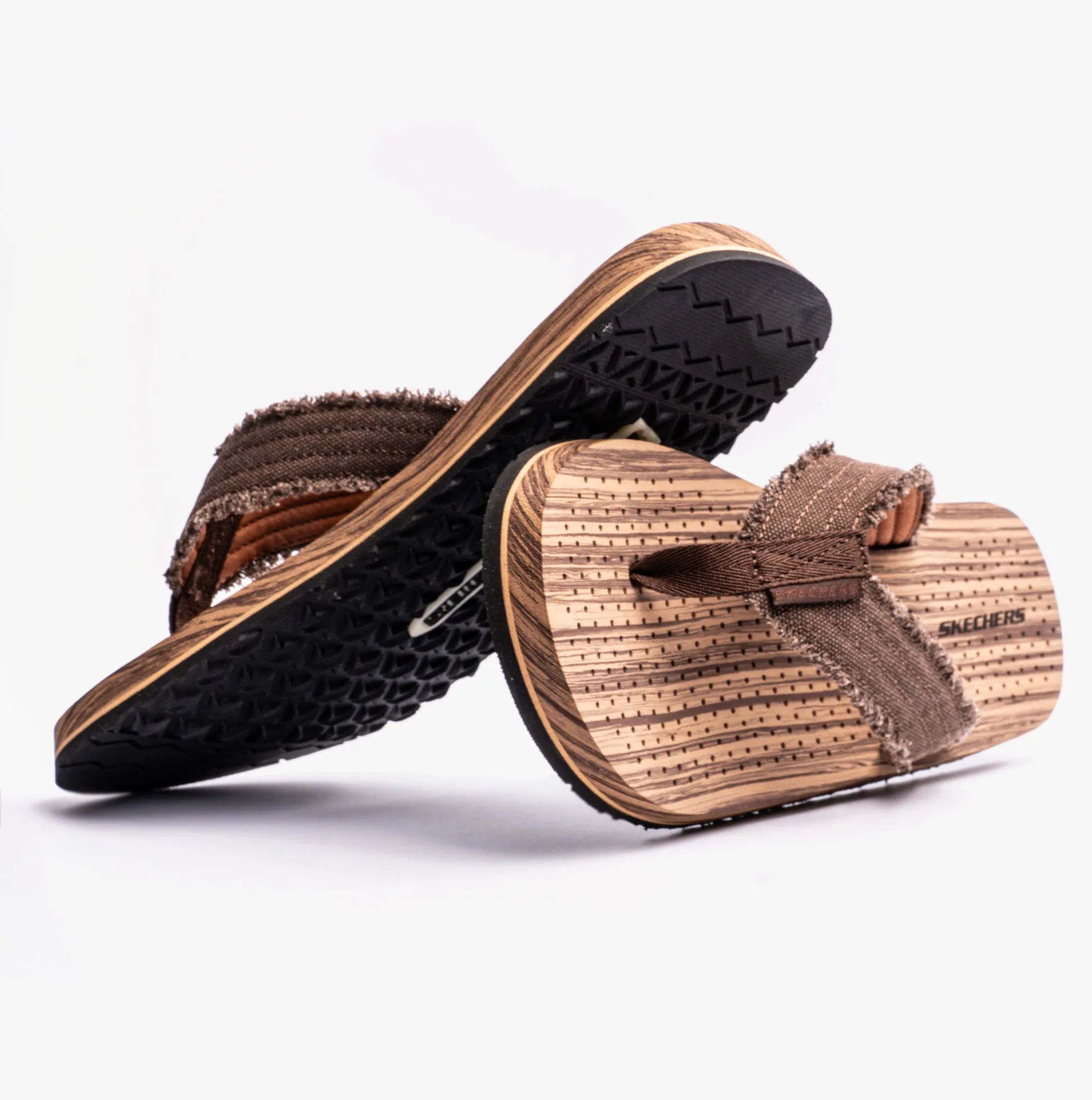 205098/BRN TANTRIC - FRITZ Mens Toe Post Sandals Brown