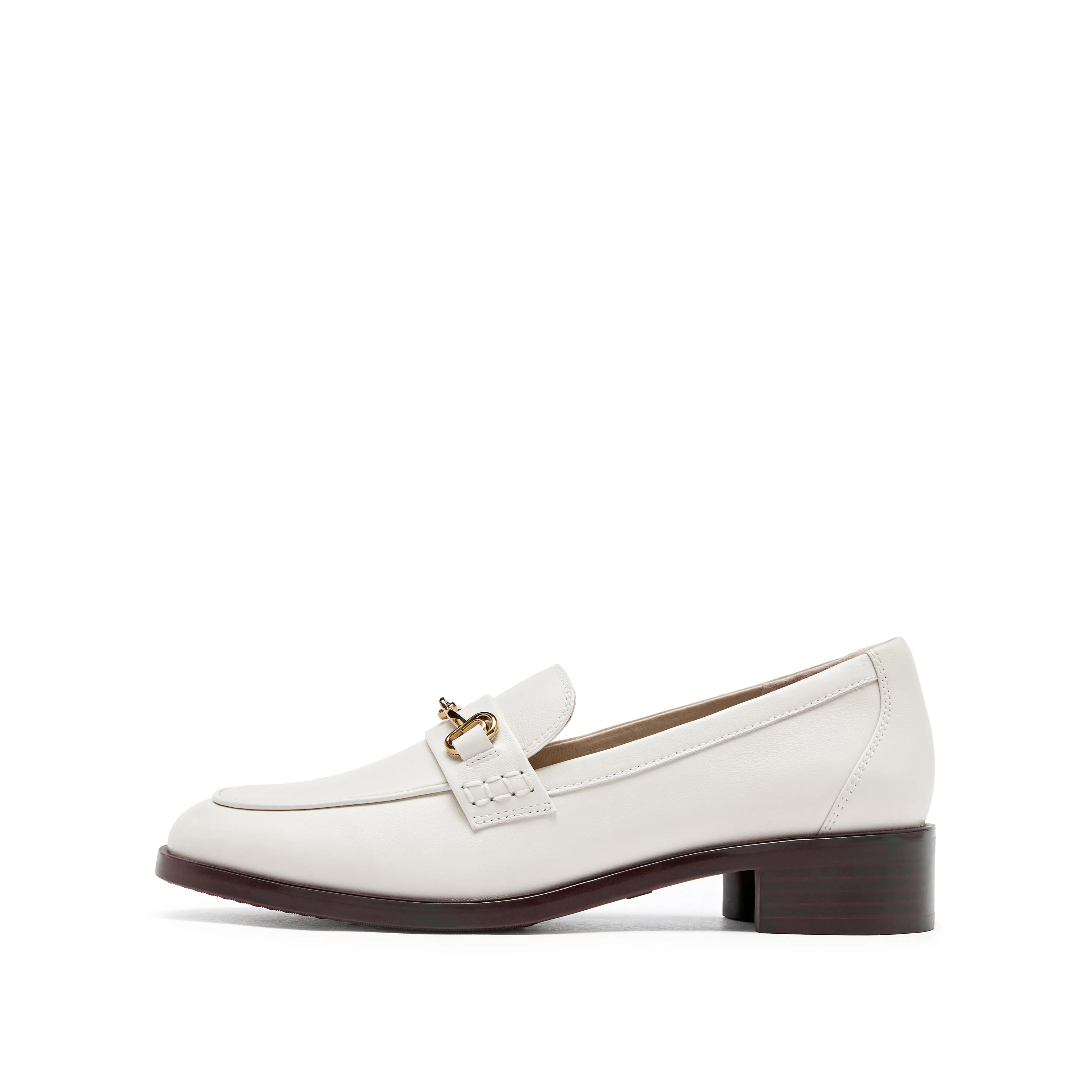 Beige Classic Horsebit Loafers