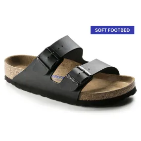 Birkenstock Arizona Black Sandals (Soft Footbed)