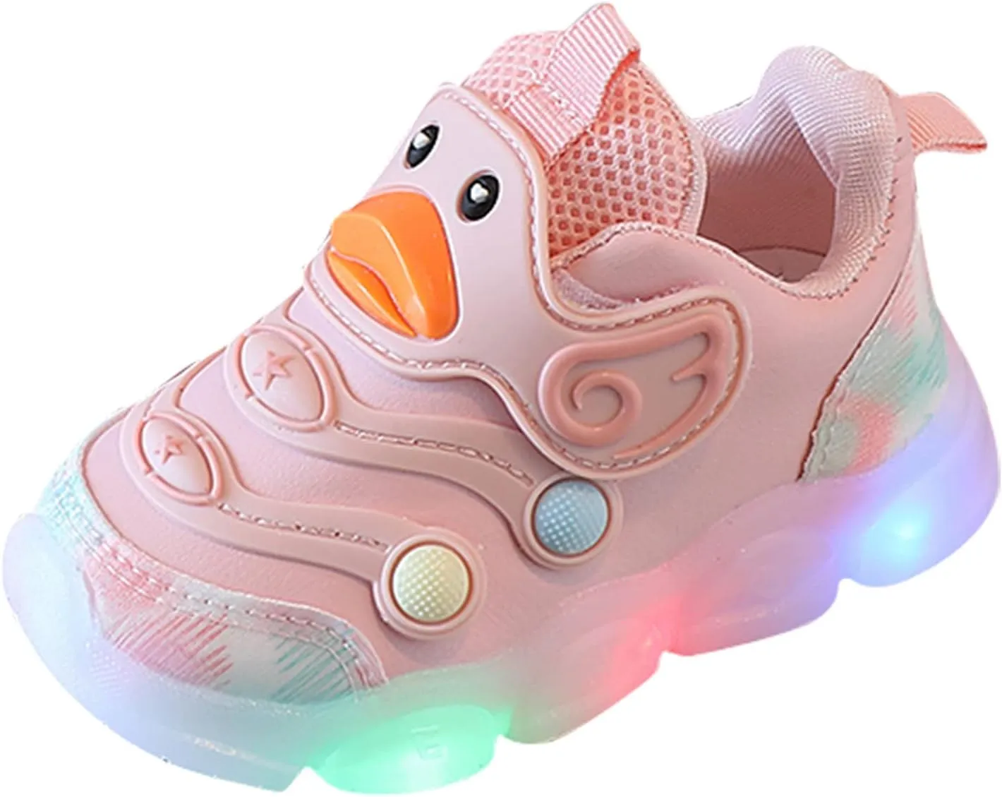 Boys Girls Light Up Shoes Flashing Lightweight Mesh Breathable Adorable Running Sneakers for Toddler and Little Kid