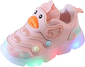 Boys Girls Light Up Shoes Flashing Lightweight Mesh Breathable Adorable Running Sneakers for Toddler and Little Kid