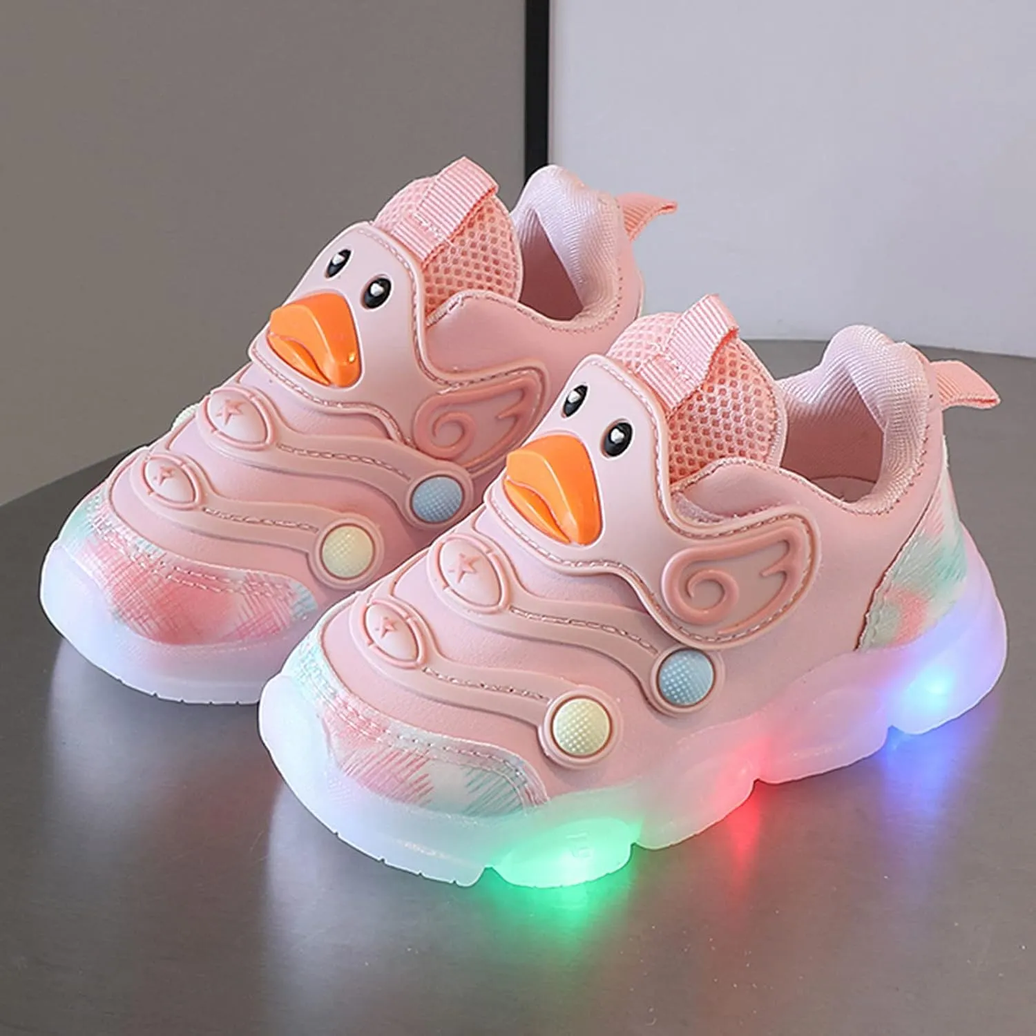 Boys Girls Light Up Shoes Flashing Lightweight Mesh Breathable Adorable Running Sneakers for Toddler and Little Kid