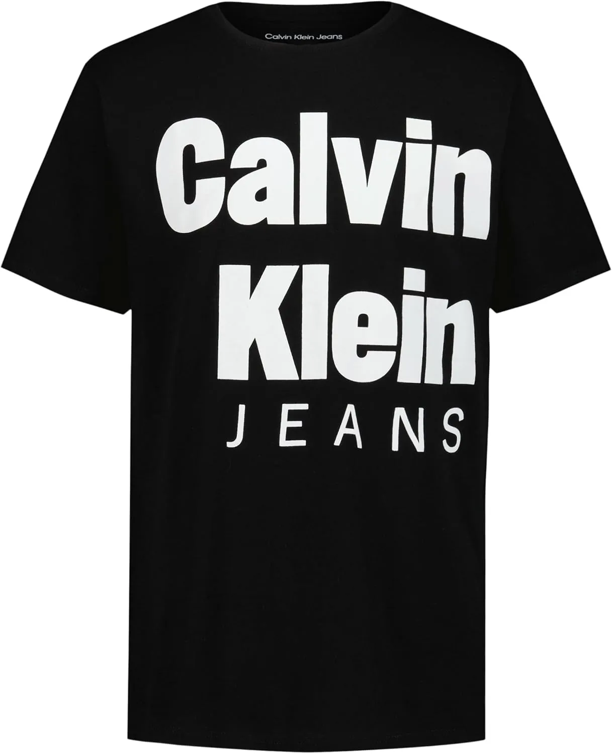 Calvin Klein Boys' Short Sleeve Fashion Graphic Crew Neck T-Shirt, Comfortable, Relaxed Fit