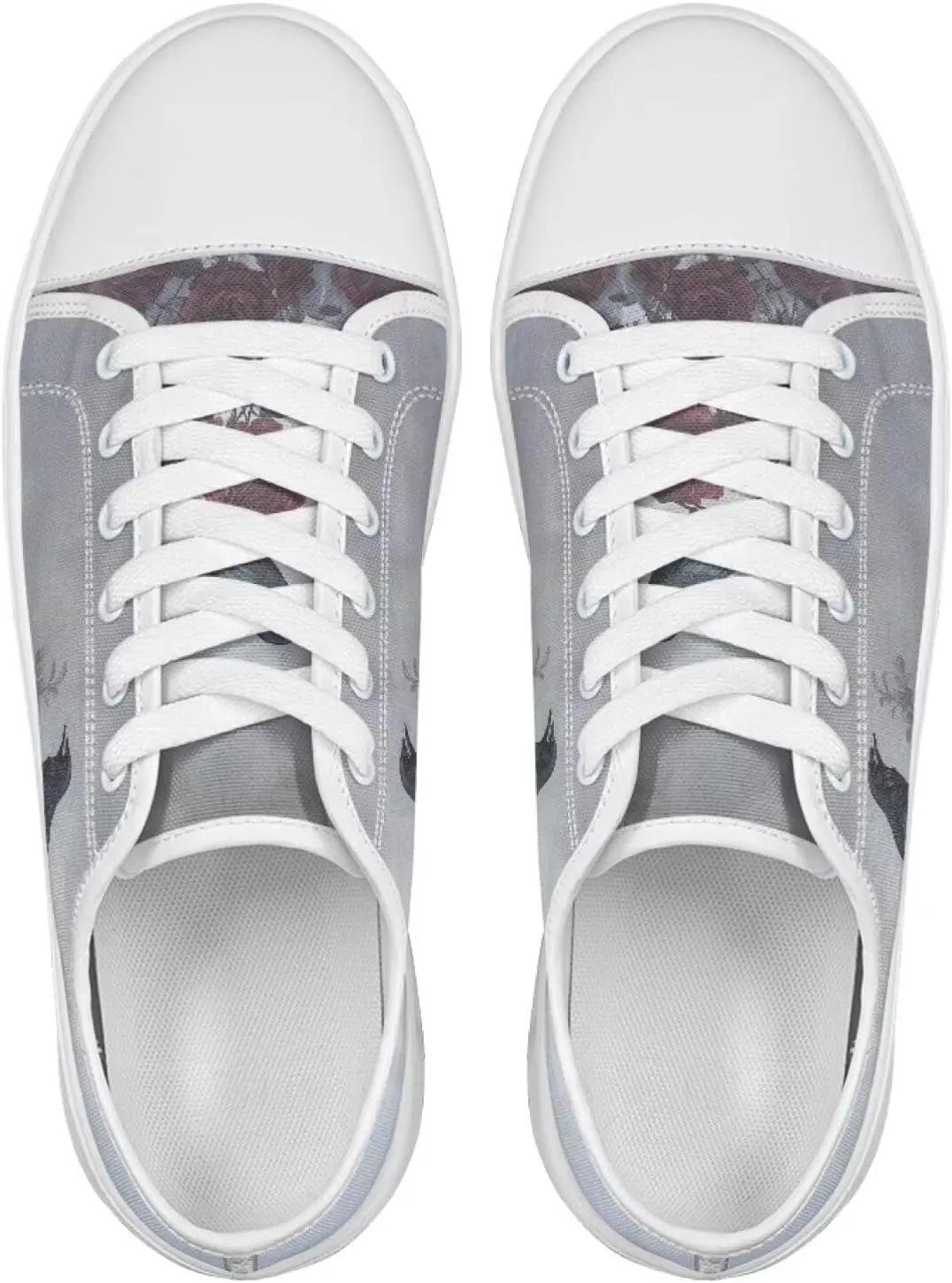 Canvas Slip on Shoes for Women Trendy Low Top Barefoot Sneakers Lace Up Design Walking Flats