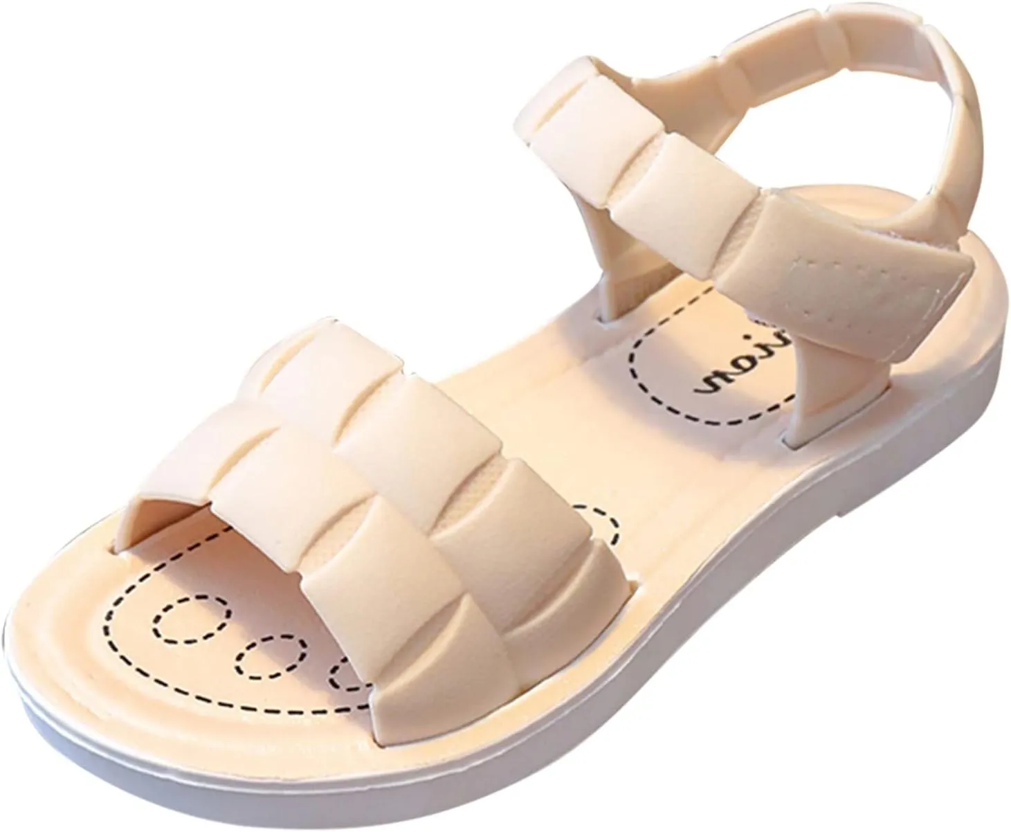 Children Sandals Soft Flat Shoes Fashion and Comfortable Small Medium and Large Children Soft Bottom Kids Thong (White, 10-10.5 Years Big Kids)