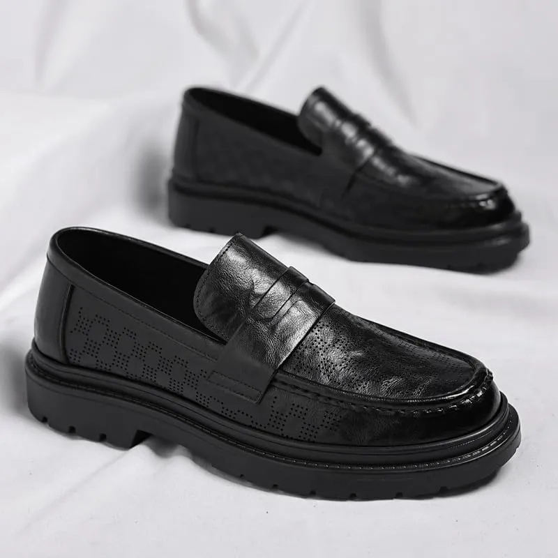 Classic Men's Dress Shoes Mens Faux Patent Leather Tuxedo Shoes Casual Business Formal Loafers Shoes for Men(8.5)
