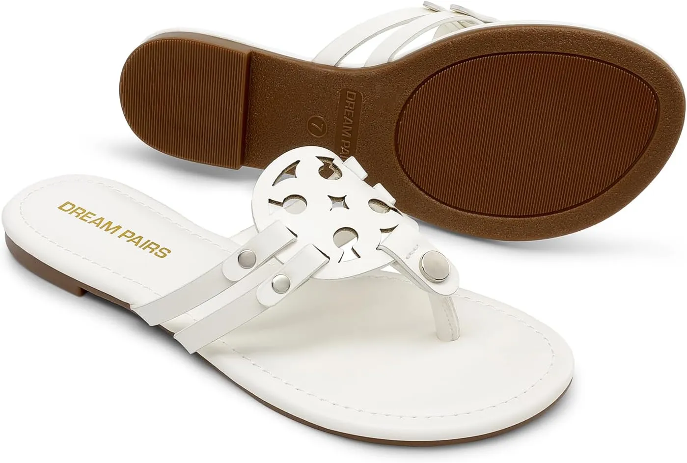 DREAM PAIRS Flip Flops for Women Comfortable Thong Flat Sandals for Summers Dress Beach