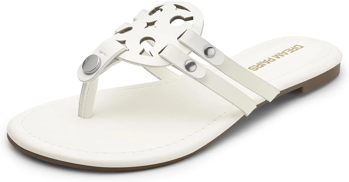 DREAM PAIRS Flip Flops for Women Comfortable Thong Flat Sandals for Summers Dress Beach