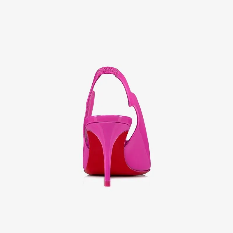 Elegant Pink Patent Leather Slingback Pump