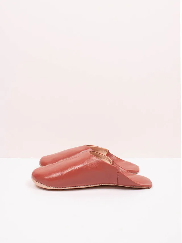 Handmade Babouche Slippers | Terracotta