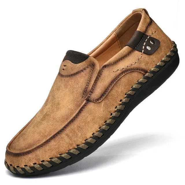 Handmade Mens Style Shoes Comfortable Breathable Mens Loafers Big Size