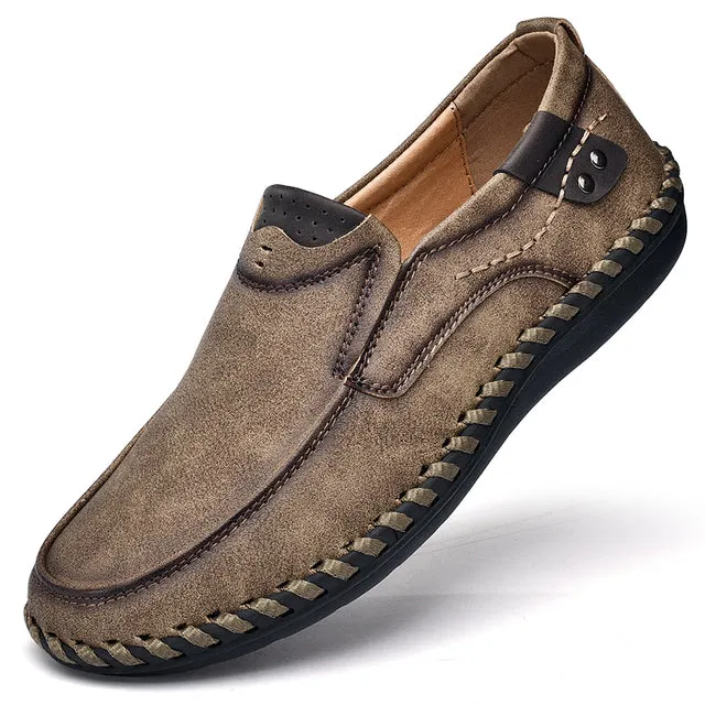 Handmade Mens Style Shoes Comfortable Breathable Mens Loafers Big Size