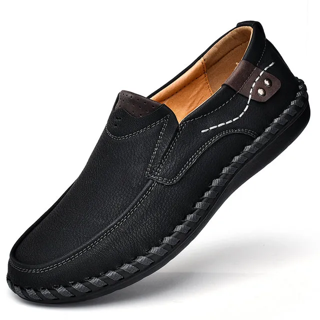 Handmade Mens Style Shoes Comfortable Breathable Mens Loafers Big Size