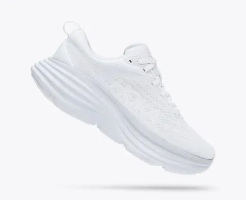 Hoka Women's Bondi 8 Running Shoes- White