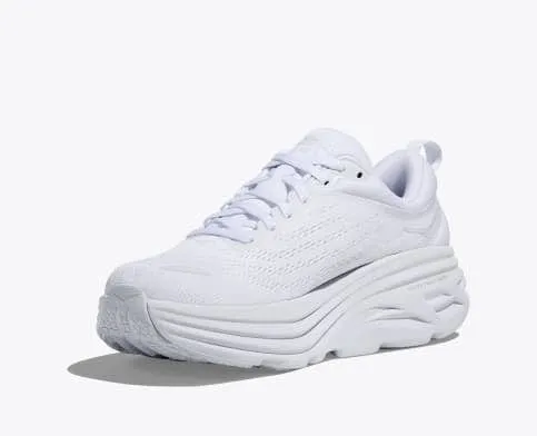 Hoka Women's Bondi 8 Running Shoes- White