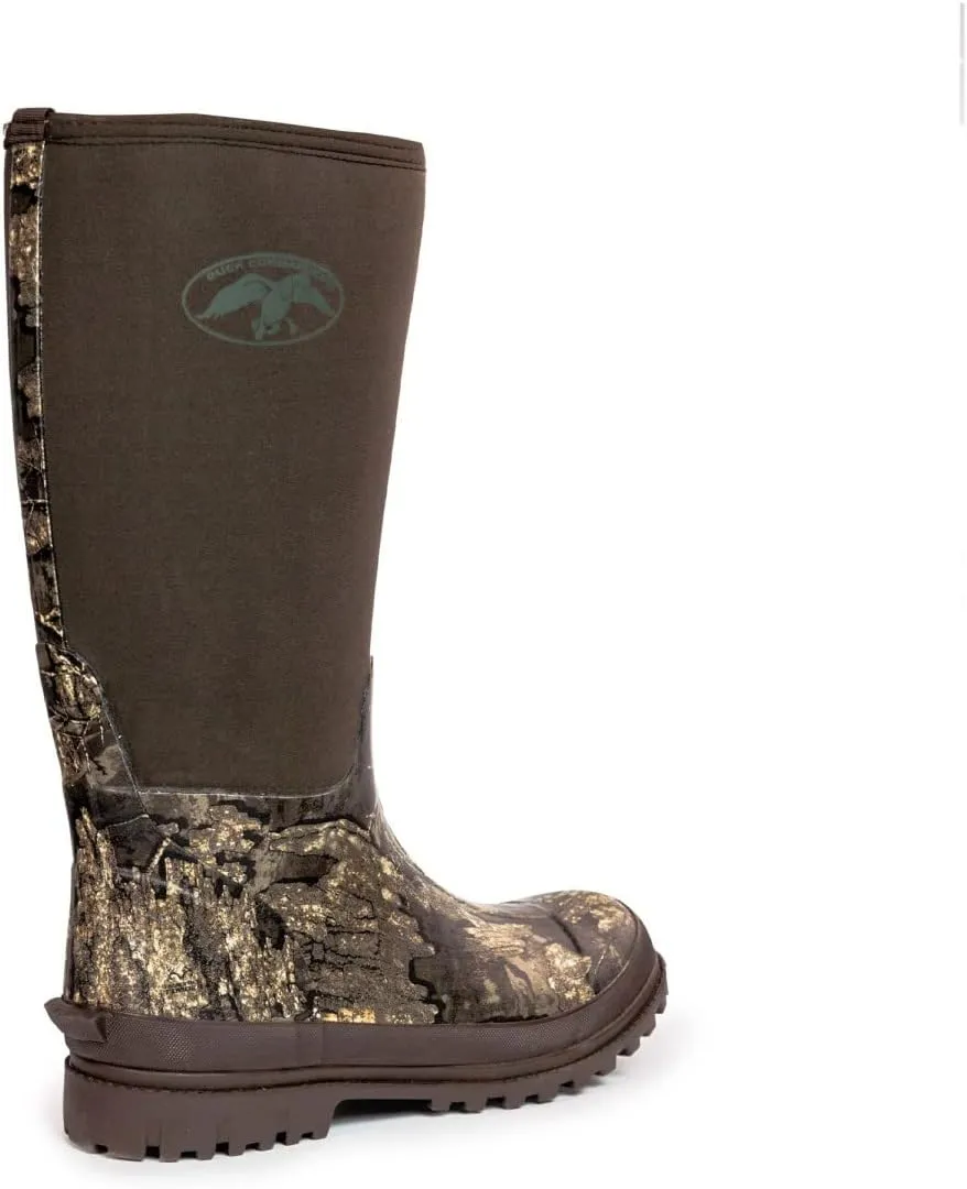 HOT SHOT Duck Commander Rubber Mens Hunting Boot, Durable Neoprene Lightweight Waterproof High Traction Boots for Men