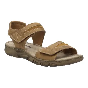 Josef Seibel Women's Brenda 08 Leather Open Toe Sandals Camel Brown