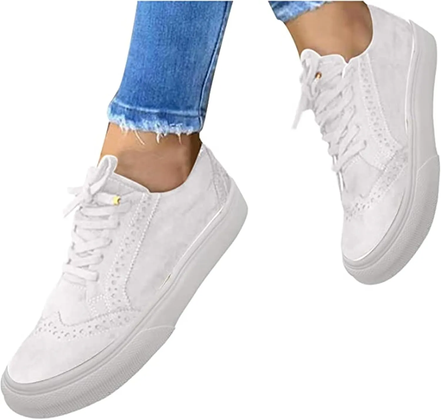 Lausiuoe Shoes For Women Sneakers Trendy Slip on Low Top Canvas Walking Shoes Non Slip Fashion Casual Flat Loafers