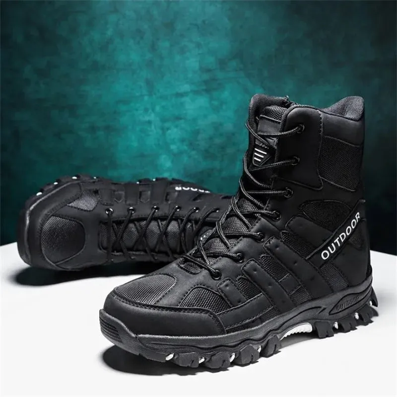 (⏰Limited Time Discount 49% off) Men's Lightweight  Breathable Durable Anti-slip Hiking Boots Combat Army Boots Work Boots