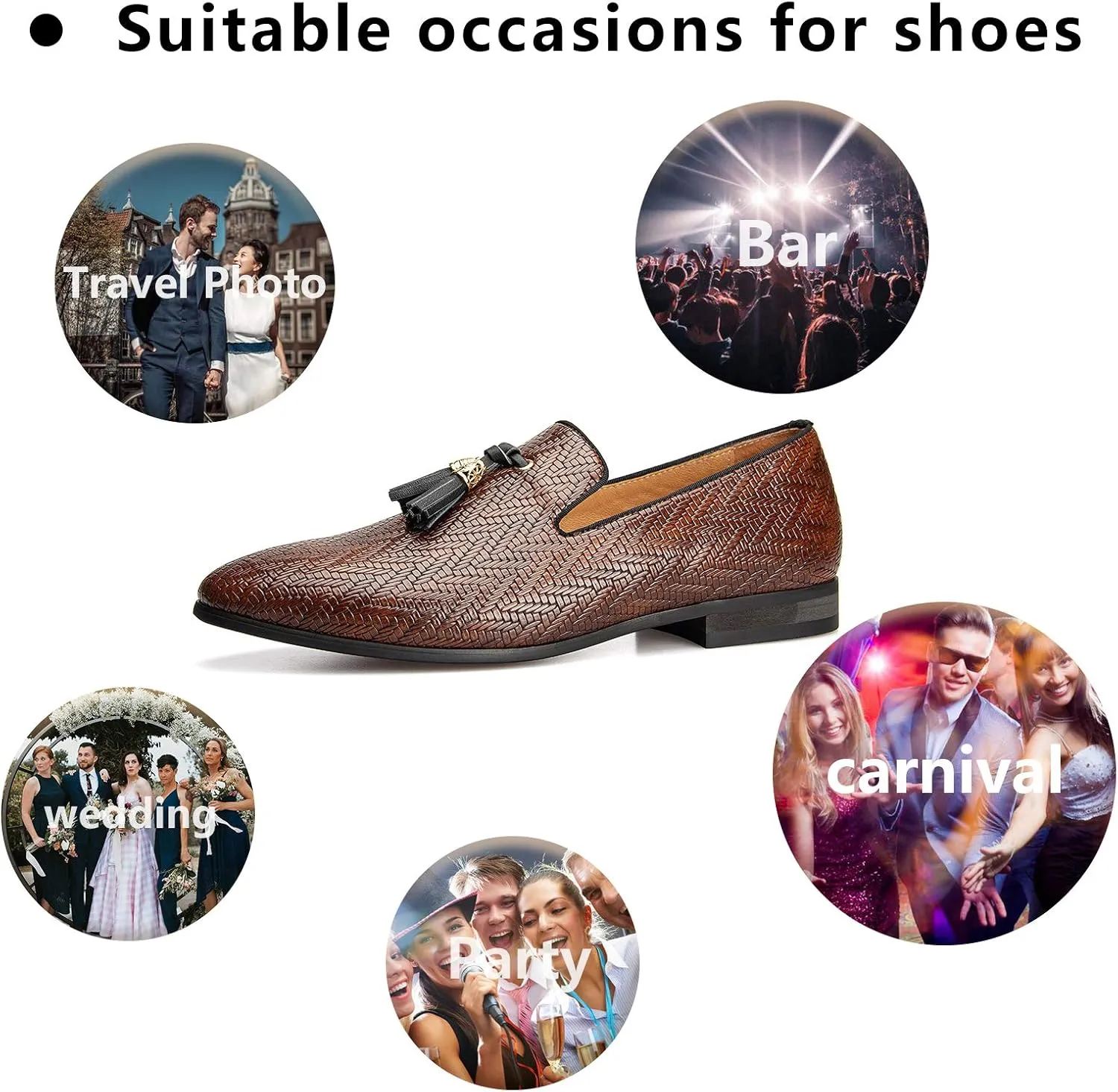 Meijiana Men's Fashion Classic Loafers Luxury Loafer Shoes and Weeding Dress Shoes for Men