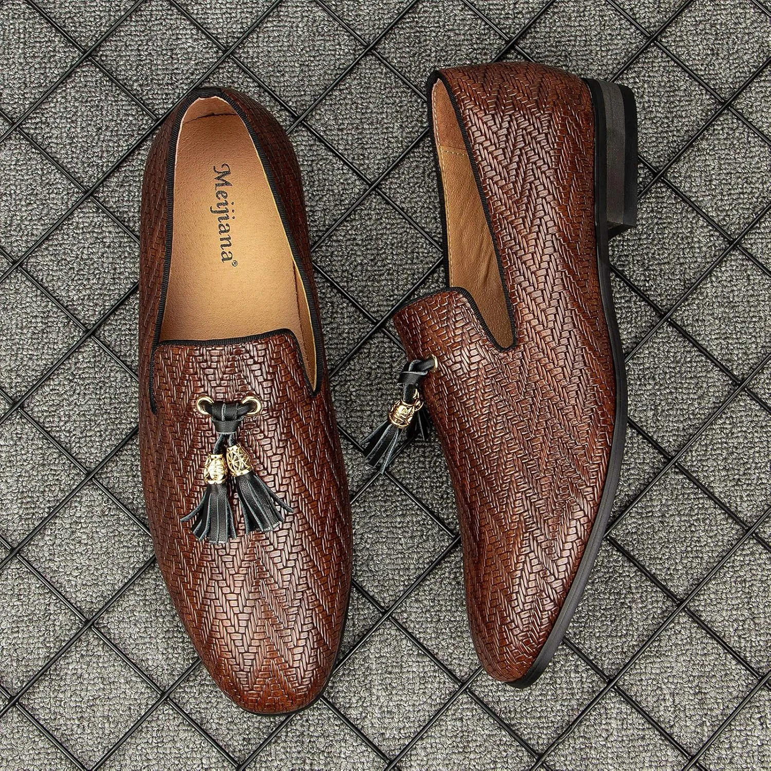 Meijiana Men's Fashion Classic Loafers Luxury Loafer Shoes and Weeding Dress Shoes for Men