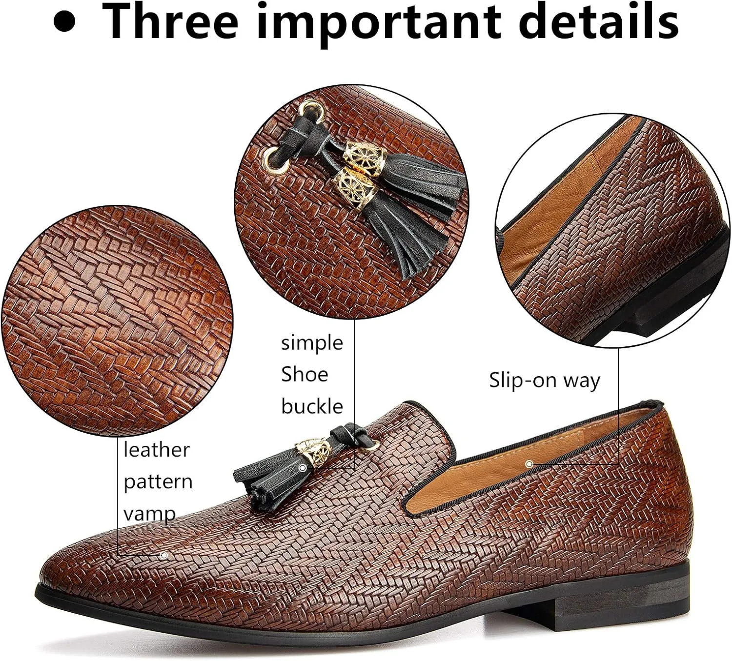 Meijiana Men's Fashion Classic Loafers Luxury Loafer Shoes and Weeding Dress Shoes for Men