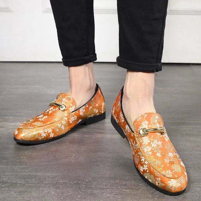 Men Casual Embroider Loafers Shoes