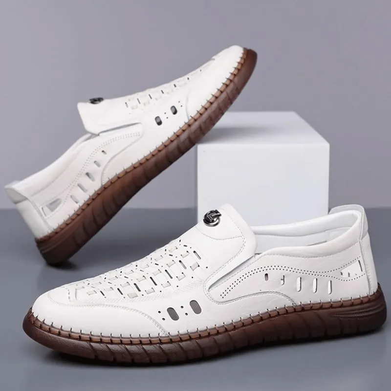 Mens Commuter Slip-Resistant Lightweight Breathable Easy to Walk Slip-on Loafers Comfortable & Light-Weight