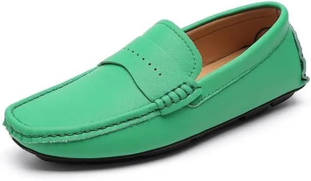 Men's Loafers Shoes Round Toe Nubuck Leather Penny Driving Loafers Lightweight Resistant Anti-Slip Classic Prom Slip On