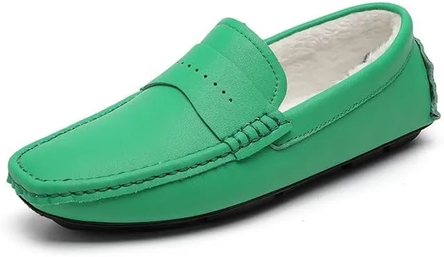 Men's Loafers Shoes Round Toe Nubuck Leather Penny Driving Loafers Lightweight Resistant Anti-Slip Classic Prom Slip On