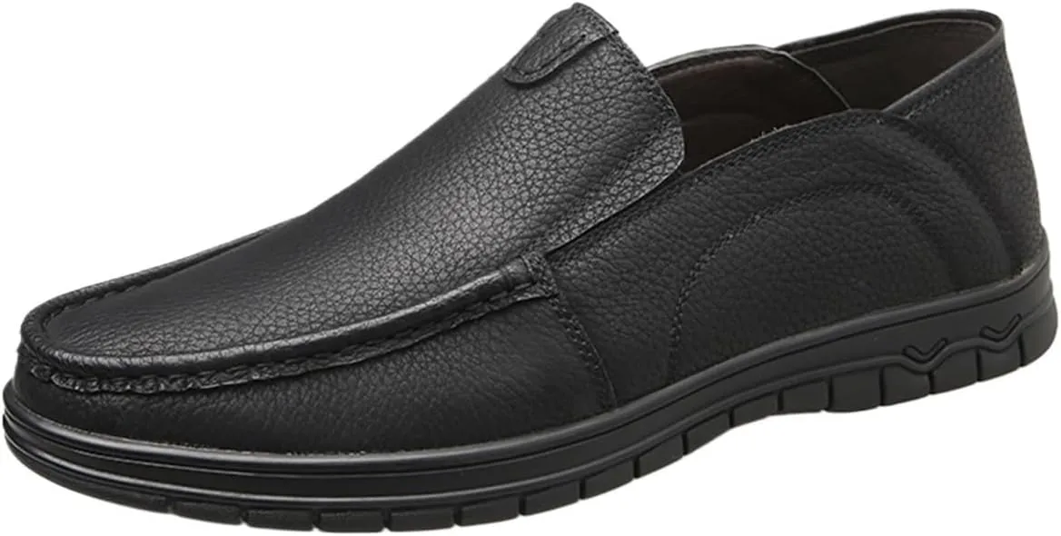 Men's Slip-On Loafers – Lightweight Leather Driving Shoes, Comfortable and Slip-Resistant, Classic Casual Style