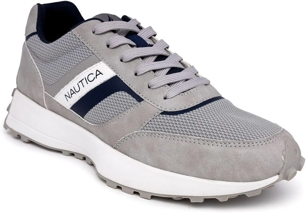 Nautica Men's Lace-Up Sneakers  Casual, Stylish, and Comfortable for Walking
