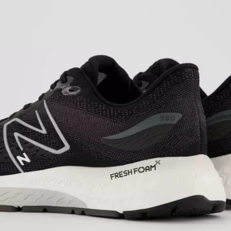 New Balance Men's 880v12 Running Shoes- Black/White
