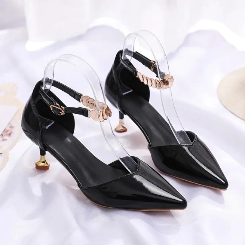 Pointed Toe Hollow Elegant Heels