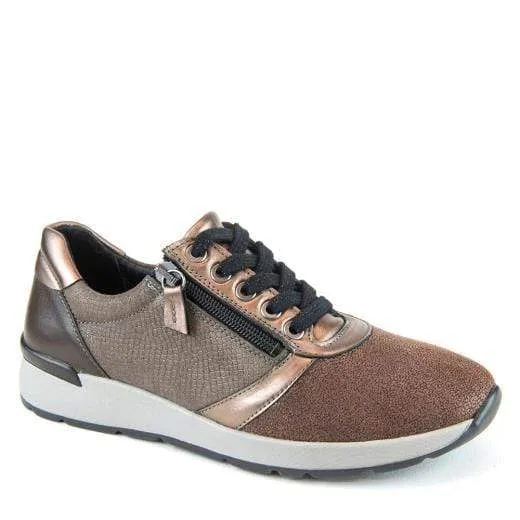 Portofino Women's Dahlia Sneakers- Bronze