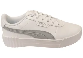 Puma Womens Carina 3.0 Aqua Metallics Comfortable Lace Up Sneakers
