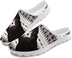 Retro Aztec Tribal Womens Walking Mules Sneakers Stylish Memory Foam Barefoot Slip On Teacher Nursing Loafers