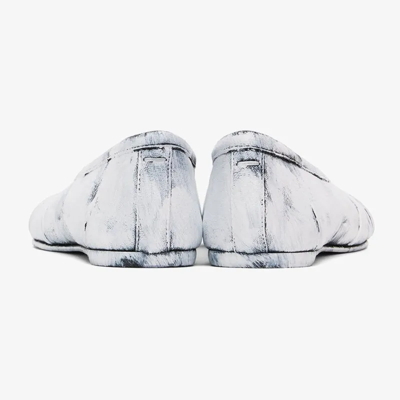 Trendy Hand-painted white Flats
