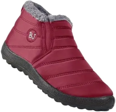 Waterproof Winter Snow Boots - Faux Fur Lined, Durable, and Warm
