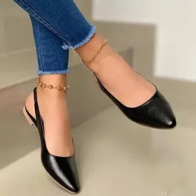 Women closed toe slingback sandals flat