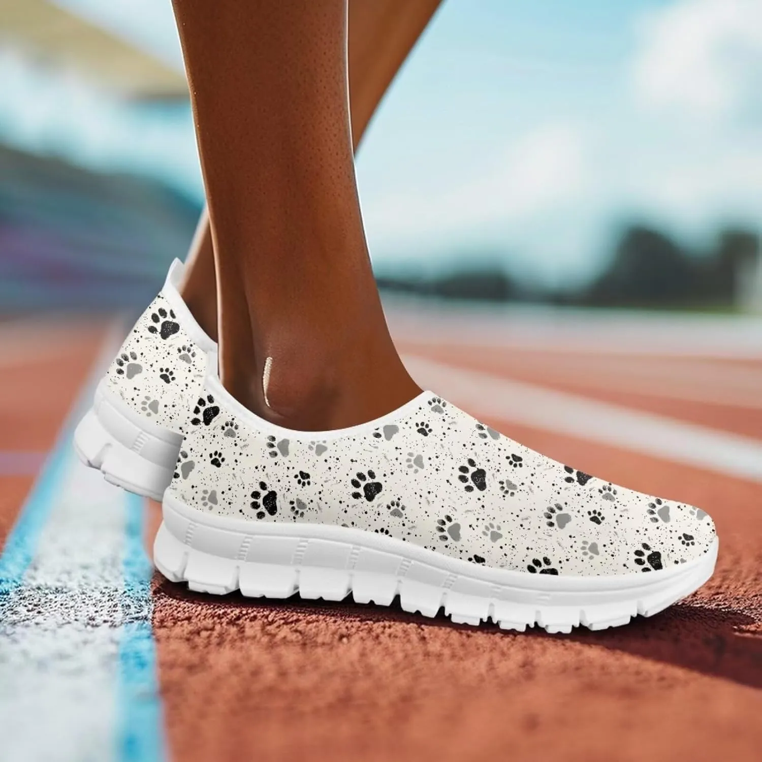 Women's Cat Print Outdoor Loafers Wide Driving Shoes Classic Business Work Flats Loafer Size 5-13