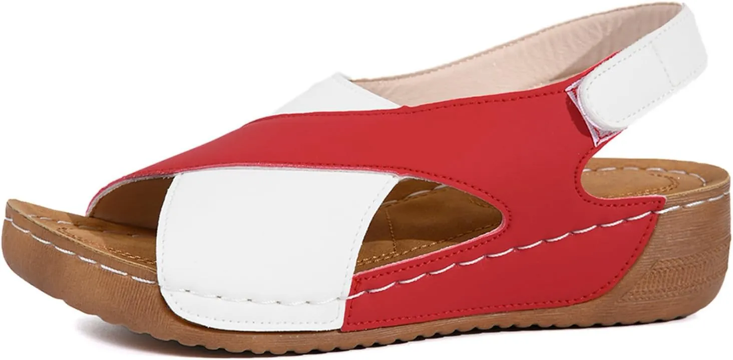 Womens Sandals Shoes Soft comfort Walking Summer Slide Shoes Open Toe Width Boho Beach Flat Slip On Sandles