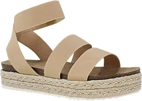 YOKI CHIARA-10 Women’s Sandal Platform Espadrille Wedge, Strappy Sandals for Women, Platform Sandals Women, Summer Sandals